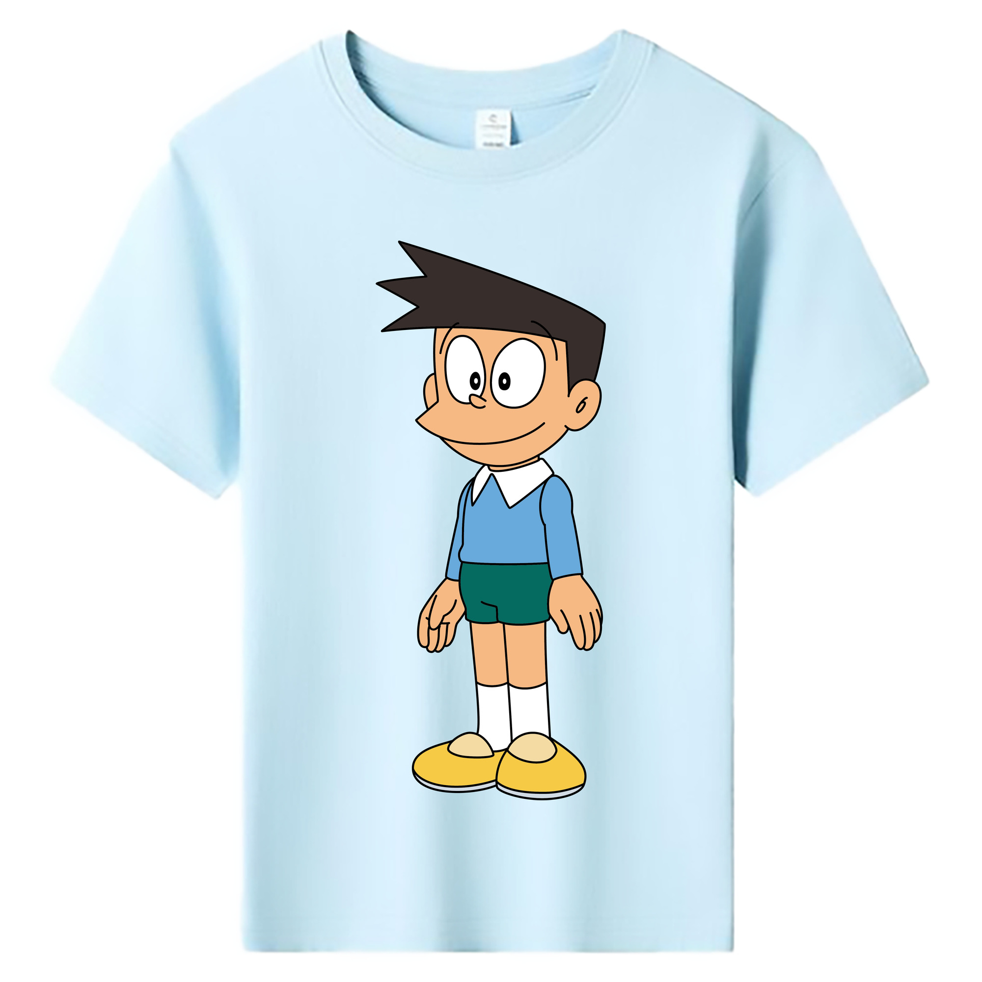 （画像用） ドラえもん 骨川 スネ夫 Doraemon Honekawa Suneo 綿100％キッズTシャツ（フロントプリント）